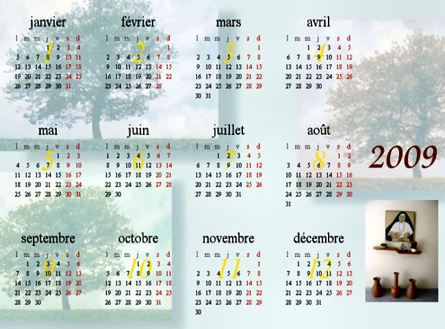 calendrier 2009